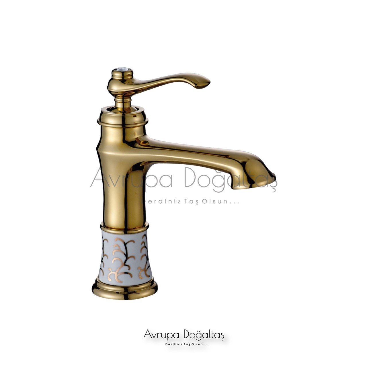 Victoria Mix Lavabo Bataryası Gold (Kısa)