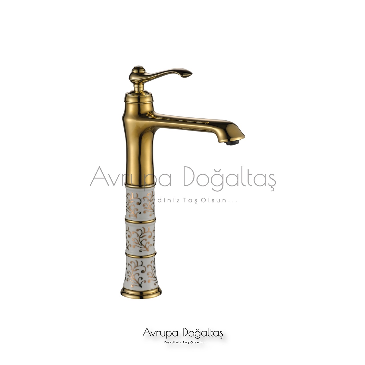 Victoria Çanak Mix Lavabo Bataryası Gold (Uzun)