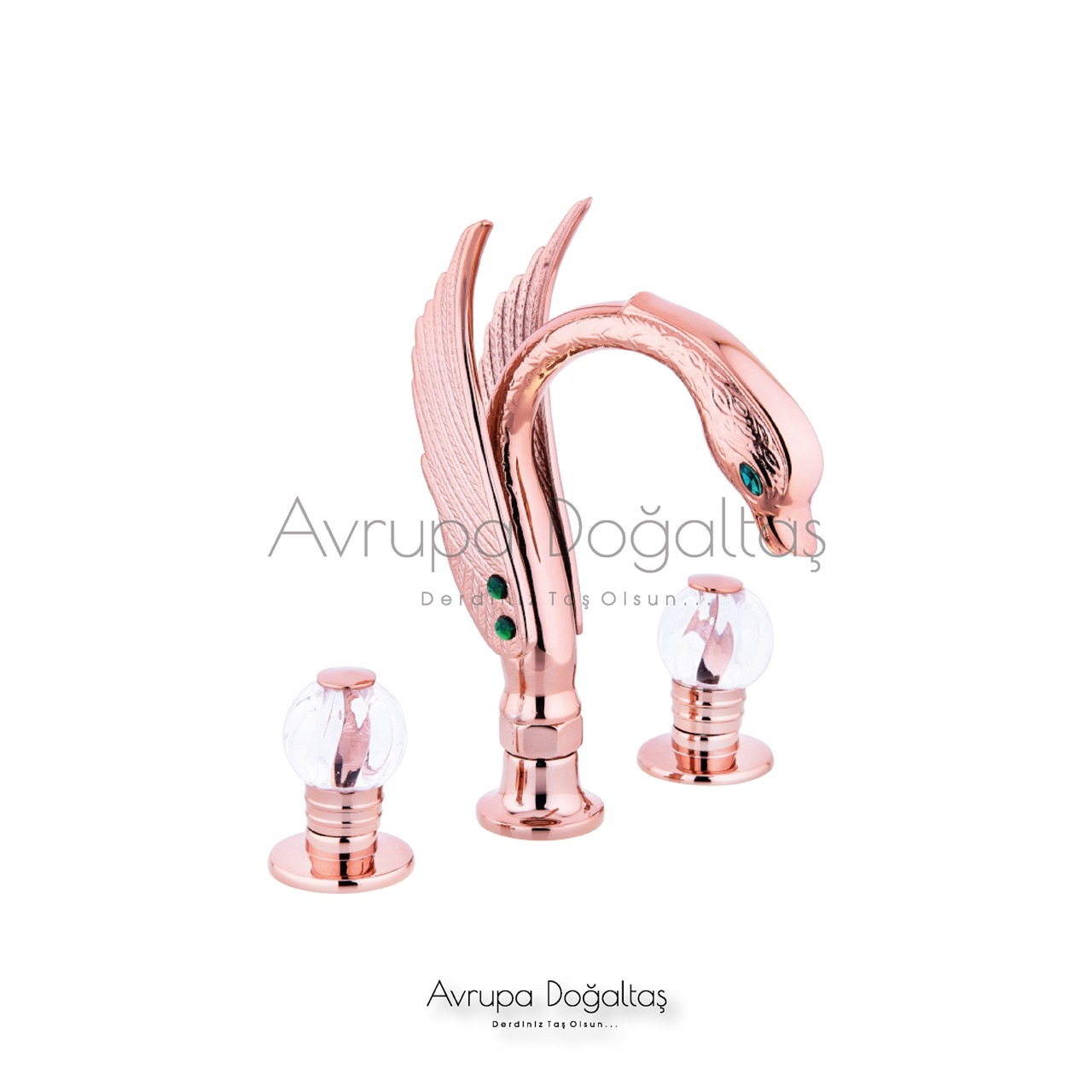 Ördek 3 Delikli Lavabo Bataryası Rose