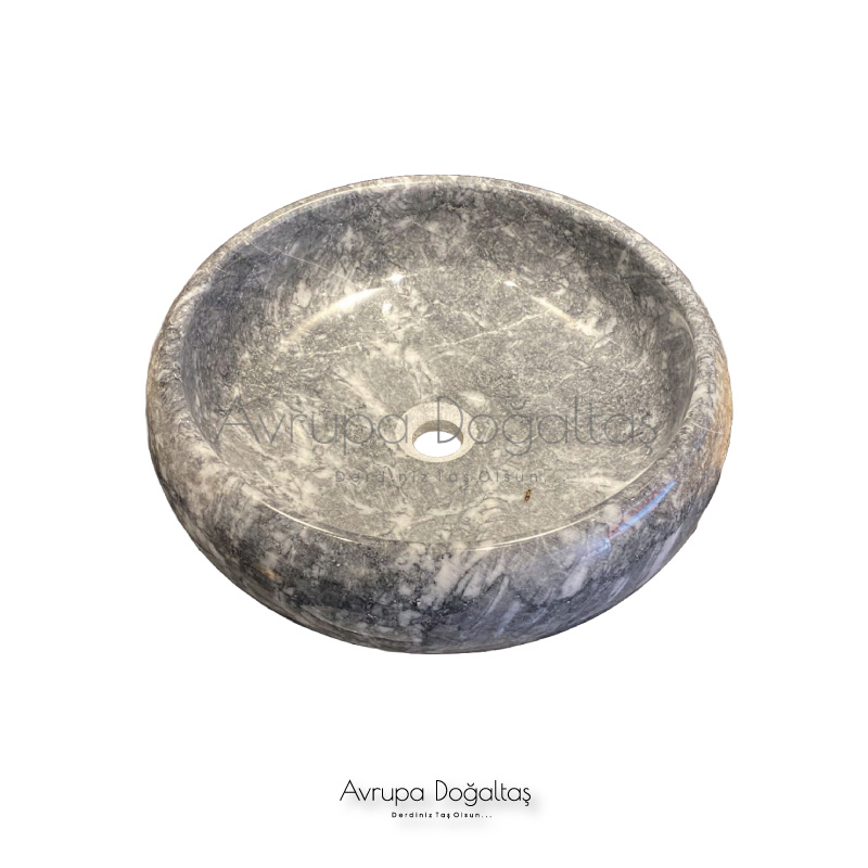 13x42cm Bursa Siyahı Mermer Lavabo